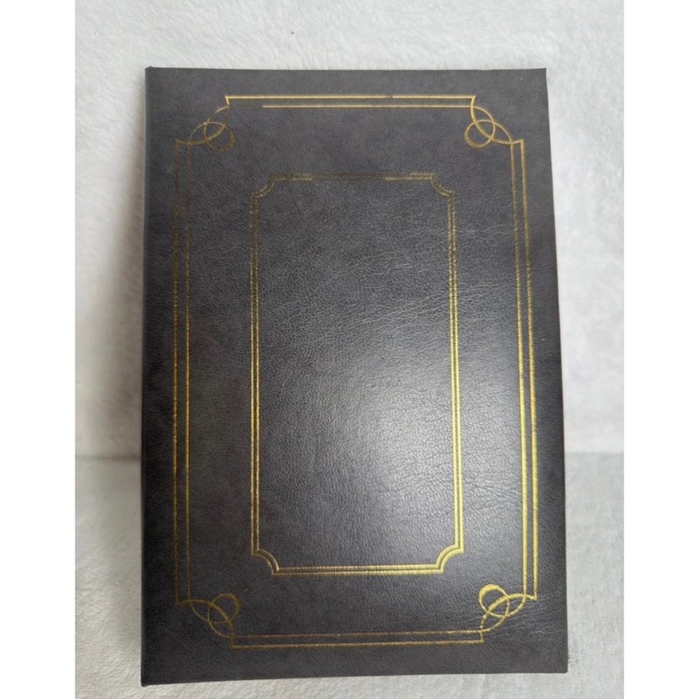Vintage Gold Foil Faux Leather Photo Album Unisex OS Black Excellent